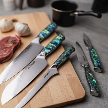StalIone knife Edition 10 Damascus Chef Knife Set